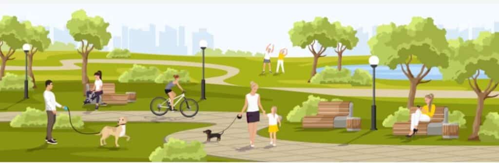 parque - atividade física - saúde pública - exercícios