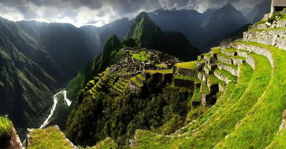 Belissima foto de Macchu Picchu onde cultura de consumir maca peruana