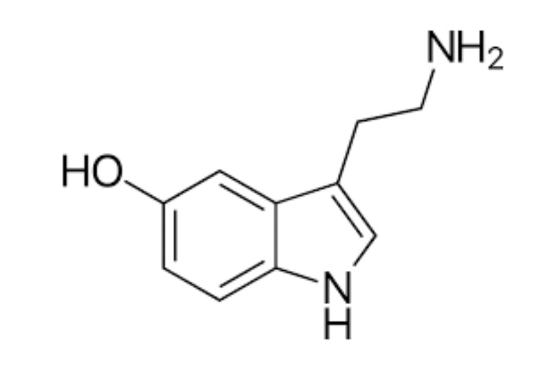 Molécula da serotonina, medicamento utilizado como antidepressivo