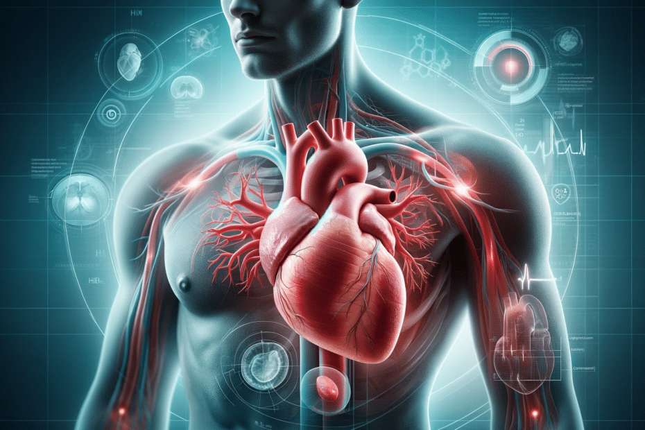 DALL·E 2023 12 03 11.21.03 A detailed and realistic illustration of a human heart anatomically accurate set against a medical background suitable for a generic post about hea