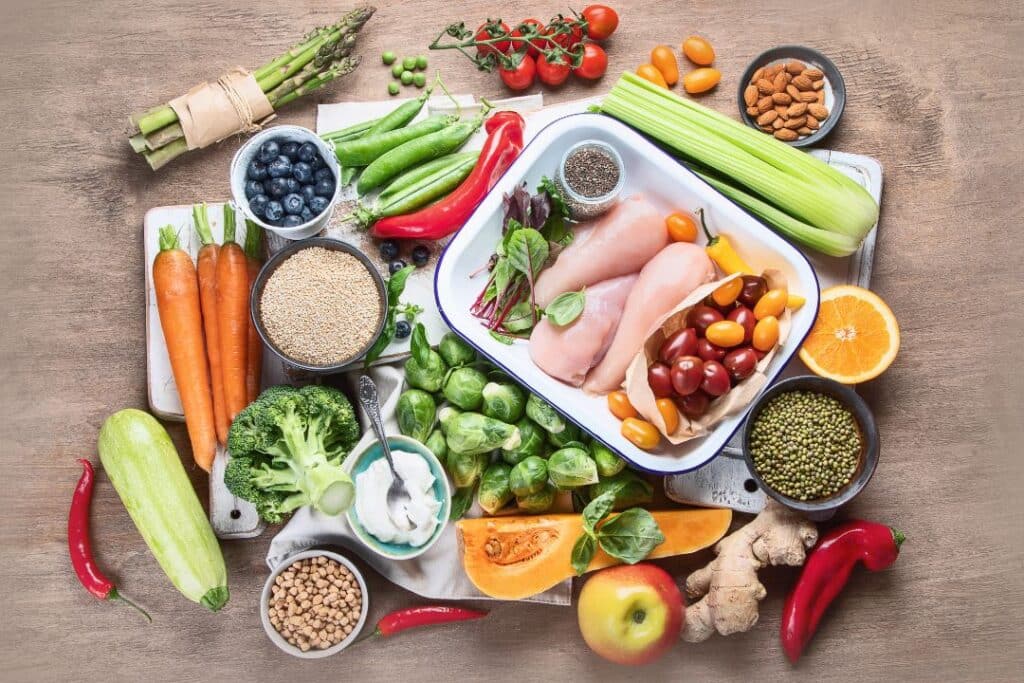 alimentação saudável, frutas, verduras e legumes