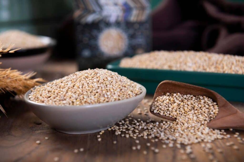 quinoa em um pote
