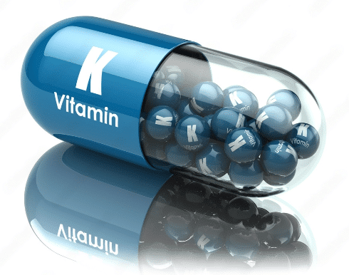 representação da vitamina k em comprimidos